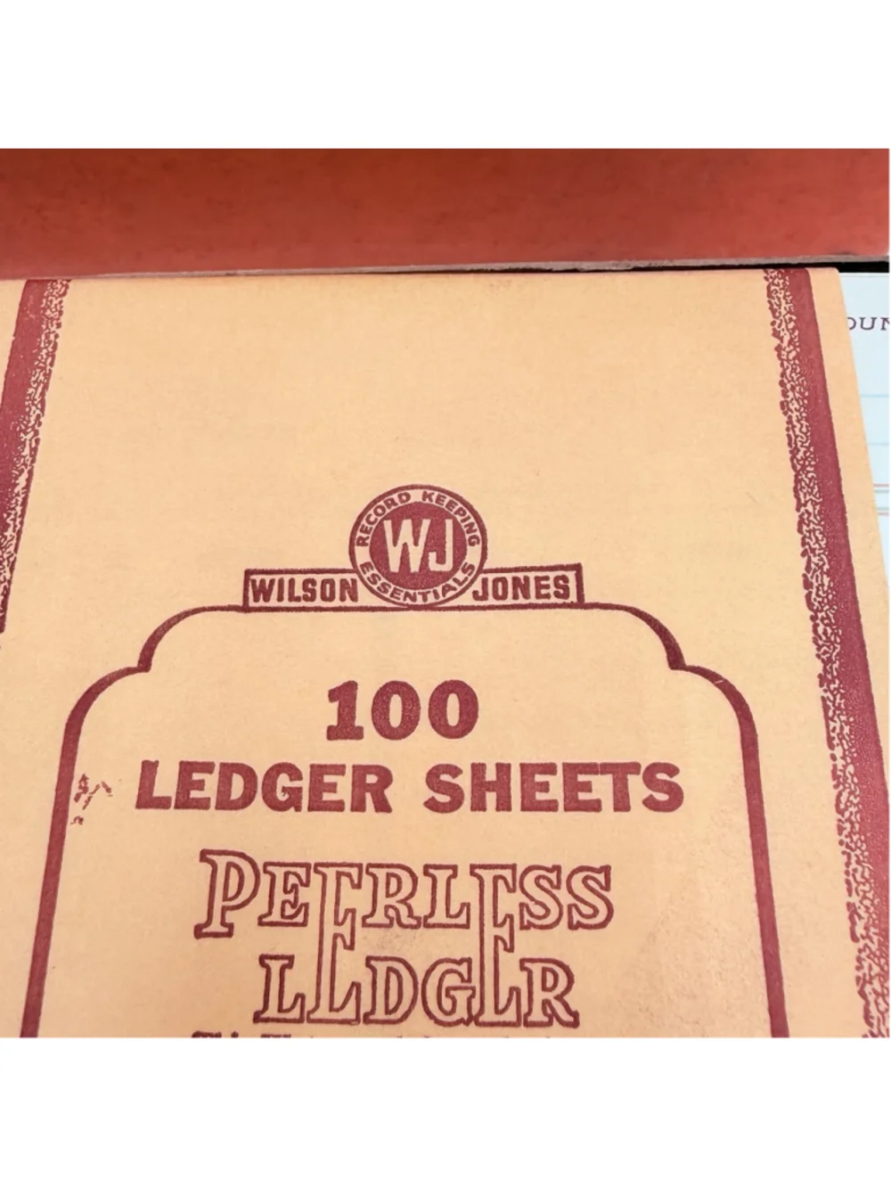 Vintage WILSON JONES Peerless LEDGER Sheets NOS 500 Ct Boxed Stationery